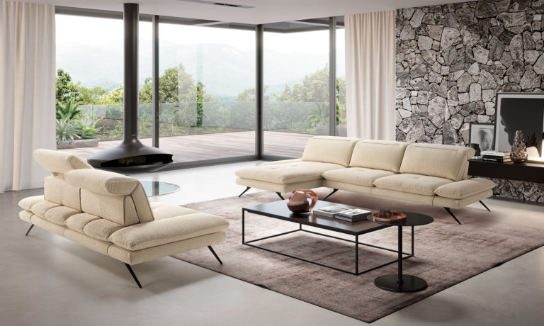 1 Canapé Céline : confort moderne et design élégant, disponible en cuir ou tissu pour sublimer votre intérieur.