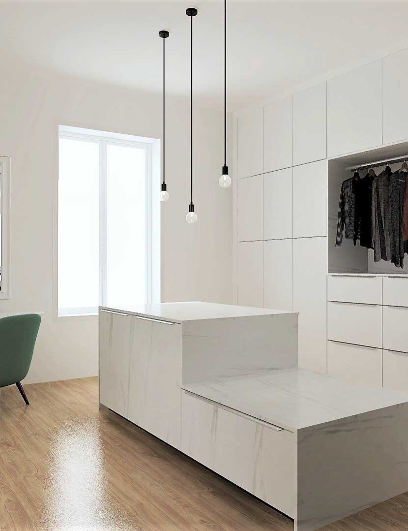 Perspective 3D d'un dressing à Alès par Alliance Contemporaine